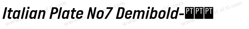 Italian Plate No7 Demibold字体转换